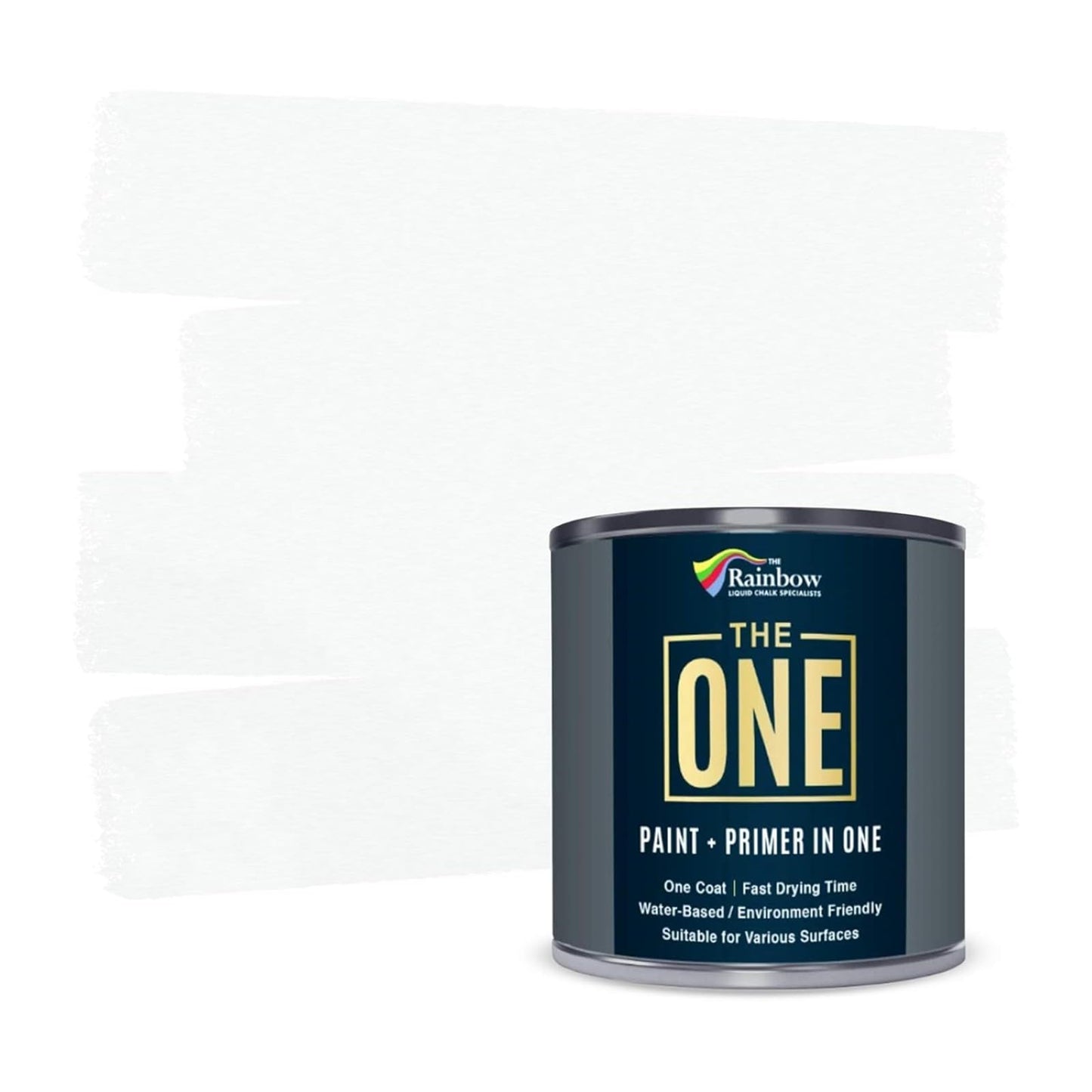 THE ONE Paint & Primer: Most Durable All-in-One Furniture Paint, Cabinet Paint, Front Door Paint, Wall Paint, Bathroom, Kitchen - Fast Drying Craft Paint Interior & Exterior (Black, Matte, 1 Liter)