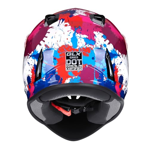 GLX GX623 Youth ATV/Dirt Bike Helmet Combo - Retro Green, Large - DOT