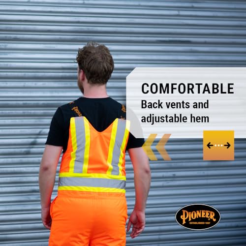 Pioneer Hi Vis Lightweight Waterproof Safety Rain Suit - Reflective Work Rain Gear for Men and Women