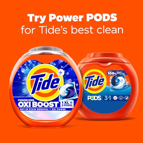 Tide PODS Laundry Detergent Pacs, 3-in-1 Stain Remover, Odor Fighter, Color Protector, 112 Count, HE compatible, Original Scent