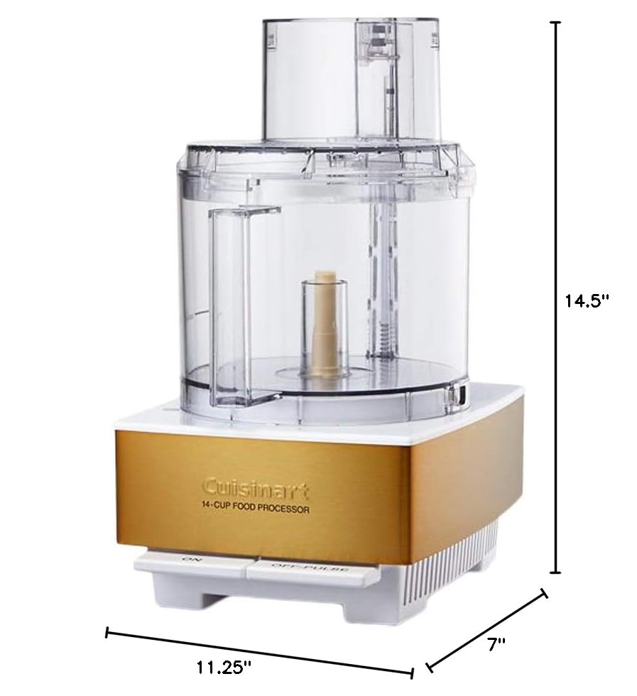 Cuisinart Food Processor 14-Cup Vegetable Chopper for Mincing, Dicing, Shredding, Puree & Kneading Dough, Stainless Steel, DFP-14BCNY