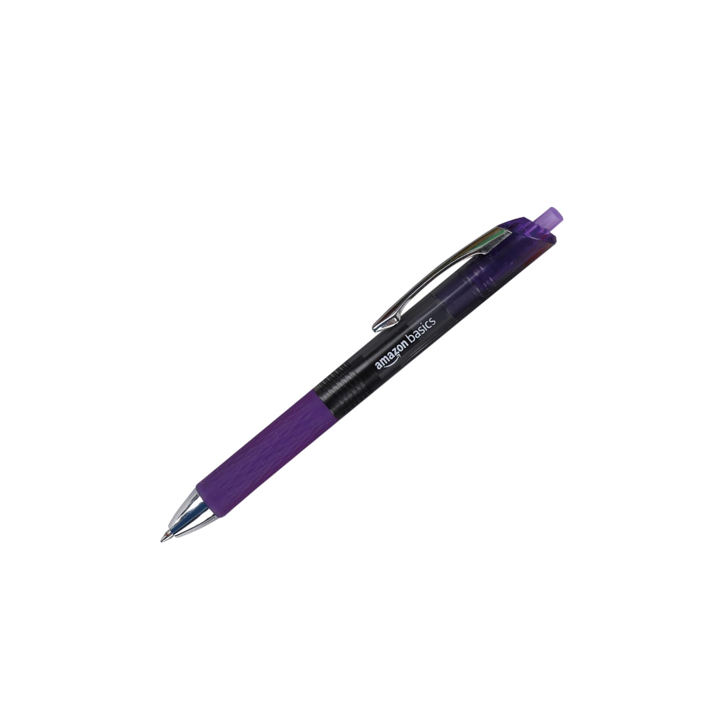 Amazon Basics Retractable Gel Pens, Fine Point 0.7mm, Smooth Writing, Assorted Colors, 12-Pack