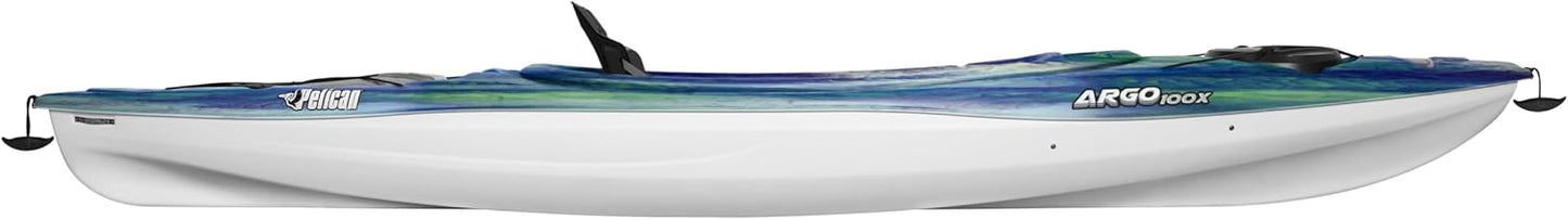 Pelican Argo 100X EXO - Premium Sit-in Recreational Kayak - Exo Cooler Bag Included - 10 ft - Blue Coral