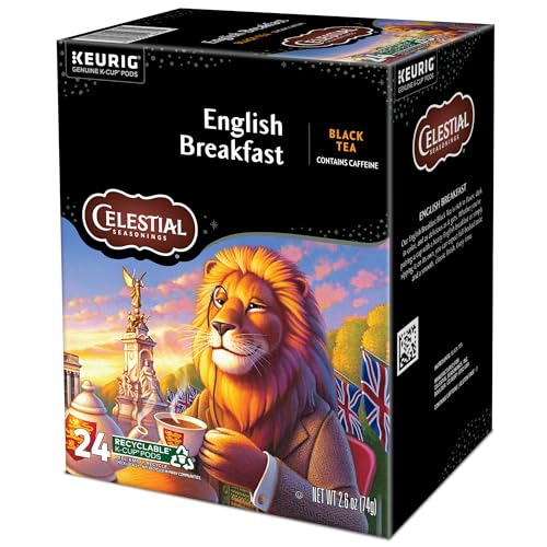 Celestial Seasonings English Breakfast Black Tea, Single-Serve Keurig K-Cup Pods, 96 Count