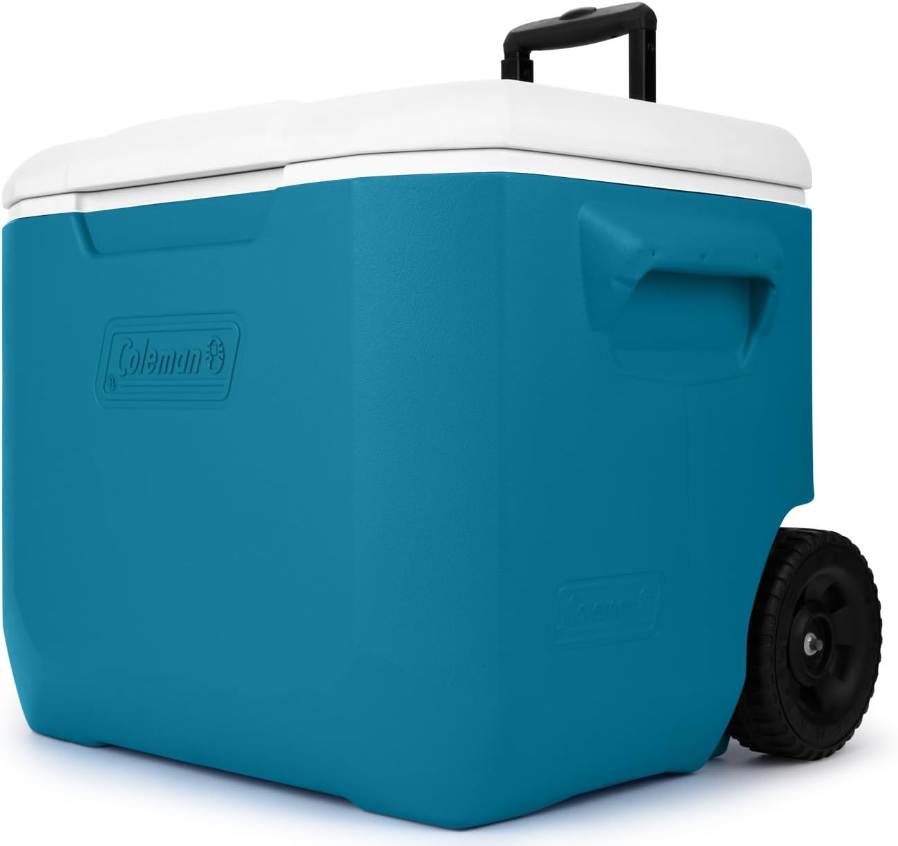 Coleman 60qt Wheeled Cooler, Insulated Portable Chiller with Ice Retention, Made in USA