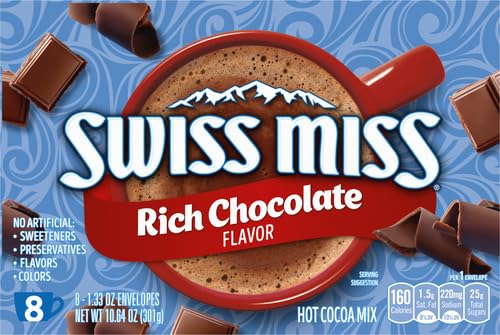 SWISS MISS Milk Chocolate Flavored Hot Cocoa Mix, 38.27 OZ Square Canister