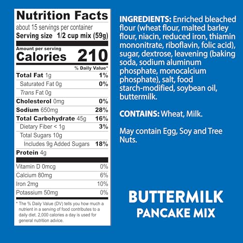 Krusteaz Complete Buttermilk Pancake and Waffle Mix, Light & Fluffy, 5 lb Bags (Pack of 6)