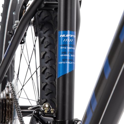 Huffy Stone Mountain Mens 26 Inch Mountain Bike, Matte Black Frame, 21-Speed Shimano Twist Shifting, Front Suspension, Comfort Saddle | 20"/24"/26" Sizes, 6-21 Speeds, Dual Suspension Available |