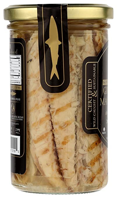 Season Mackerel in Water - Skinless & Boneless, No Salt Added, Wild Caught, Keto Snacks, Canned Mackerel Fillets, Full of Vitamins, Low in Mercury, Kosher, Non-GMO, 20g of Protein - 4.37 Oz, 12-Pack