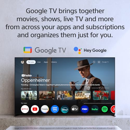 Sony BRAVIA 2 II 65 Inch 4K Ultra HD LED Smart TV with Google TV and Exclusive Features for PlayStation®5 (K-65S20M2), 2025 Model