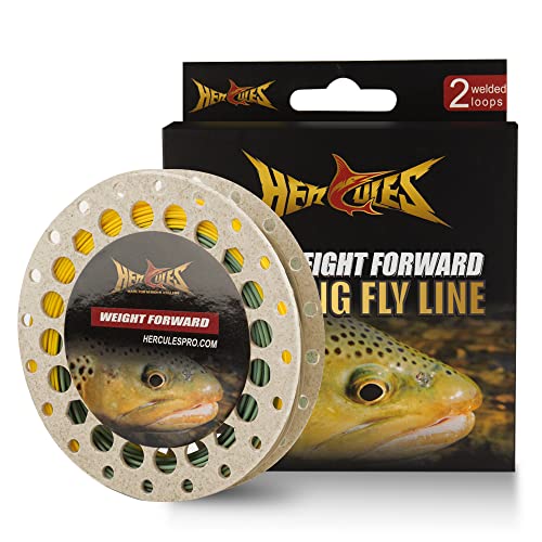 HERCULES Fly Fishing Line Floating Weight Forward Fly Line with Double Welded Loop