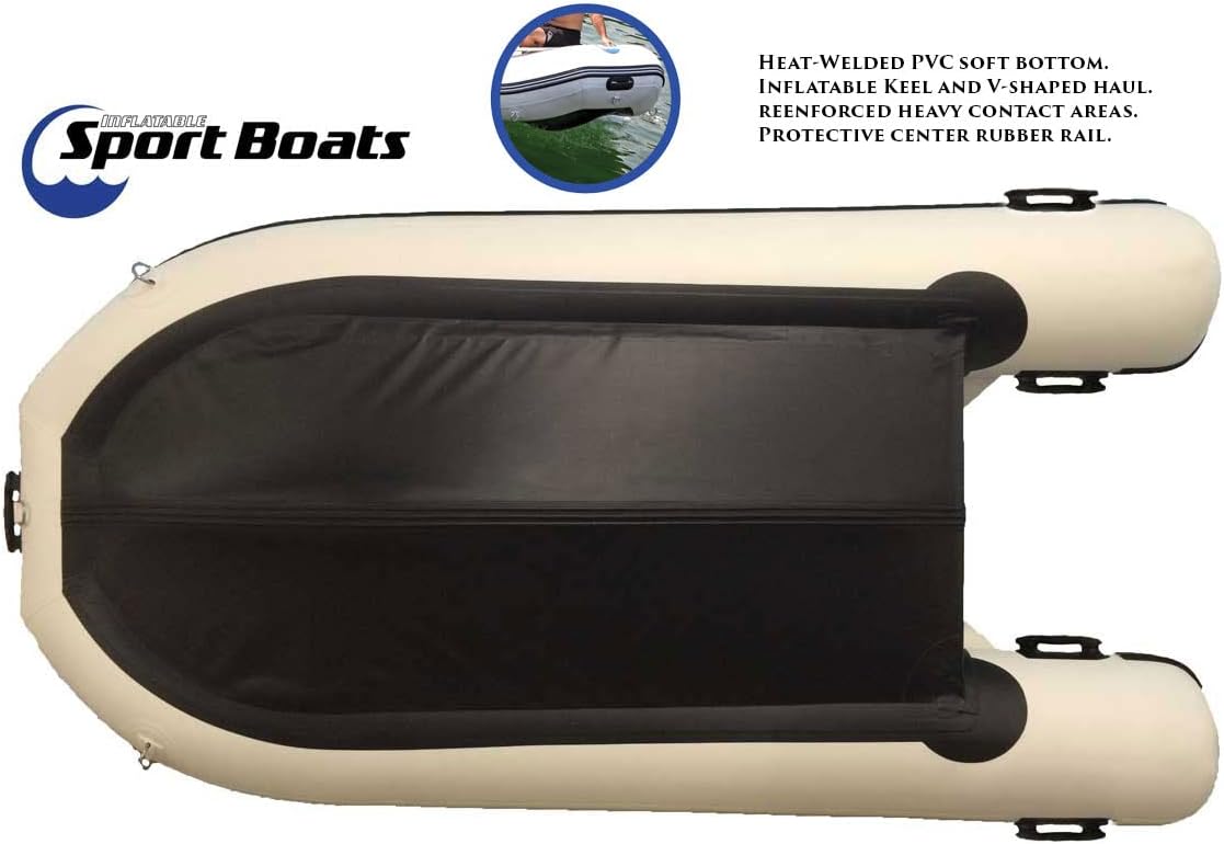 Inflatable Sport Boats - Swordfish 10.8' - Model SB-330A - Air Deck Floor Premium Heat Welded Dinghy with Seat Bag