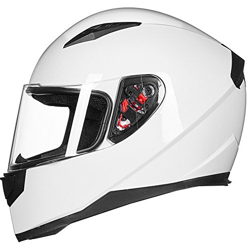 ILM Full Face Motorcycle Street Bike Helmet with Removable Winter Neck Scarf + 2 Visors DOT Model-JK313