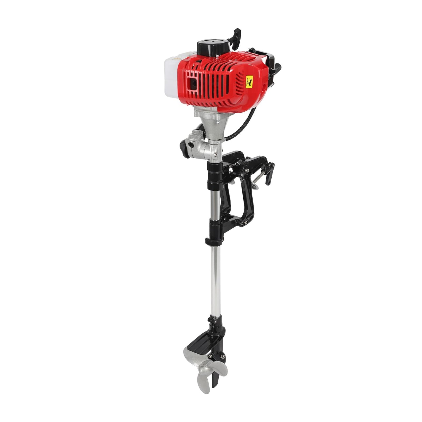 YUNLAIGOTOP Outboard Motor Boat Engine, 6HP 2-Stroke Superior Engine Outboard Motor with Air Cooling & CDI Ignition System, Heavy Duty Fishing Boat Engine for Inflatable Boat, Iron Boat, Plastic Boat