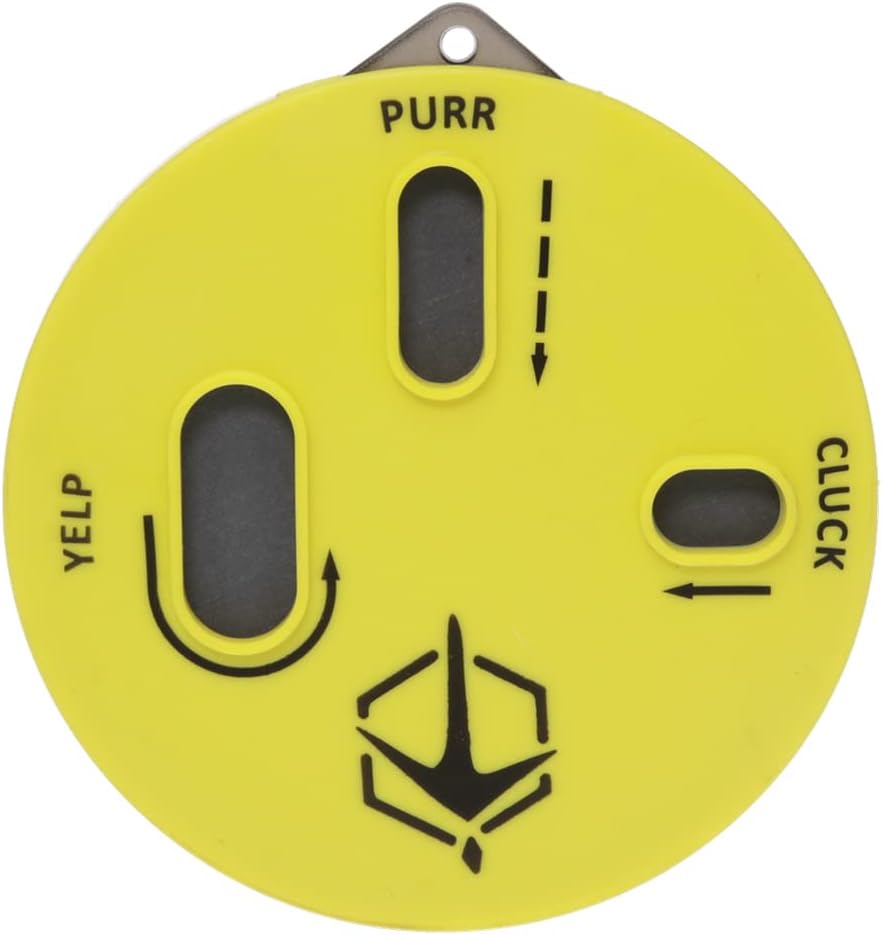 Hunters Specialties HS Strut Cookie Cutt'R Tracer Turkey Clucks Yelps Purrs Hunting Friction Lid Slate Pot Call, Yellow