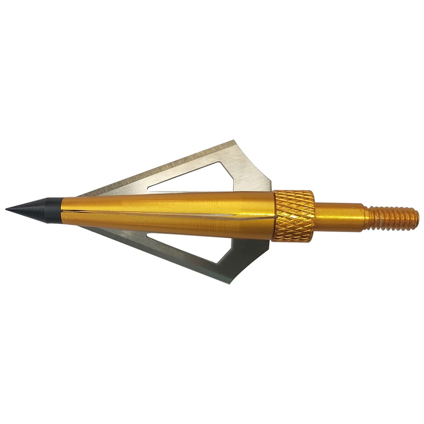 12pcs Archery Broadheads 3 Fixed Steel Blade 125 Grain Hunting Arrowheads Fit for Compound Bow and Crossbow with One Black Plastic Portable Broadheads Case