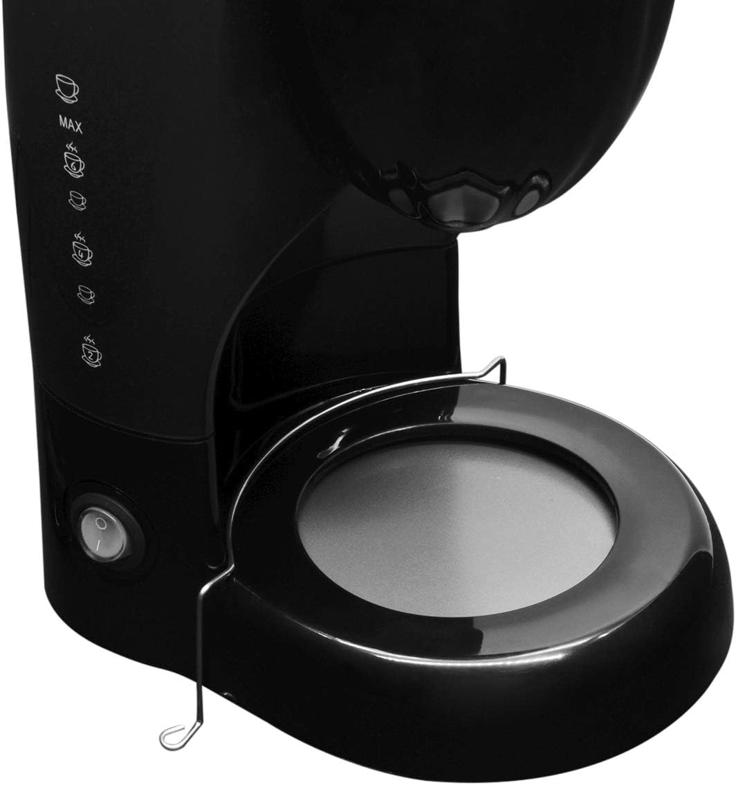 RoadPro RPSC785 12-Volt Coffee Maker with Glass Carafe Reusable Filter 20oz Capacity, Black
