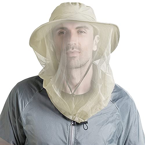 Peicees Head Net Hat for Men Women Adventure Fishing Hat Safari Hat for Hunting Camping Hiking