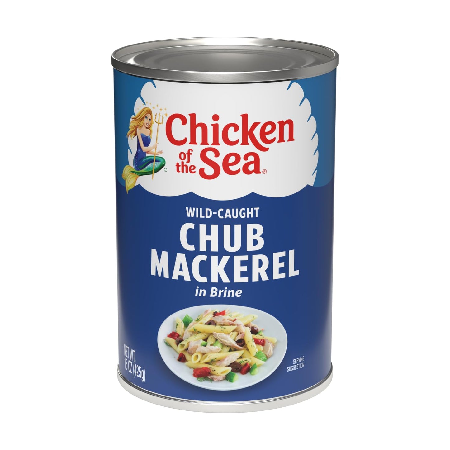 Chicken of the Sea Chub Mackerel in Brine, 15 Ounce Cans (Pack of 12), Nutrient Rich, Wild Caught Canned Mackerel