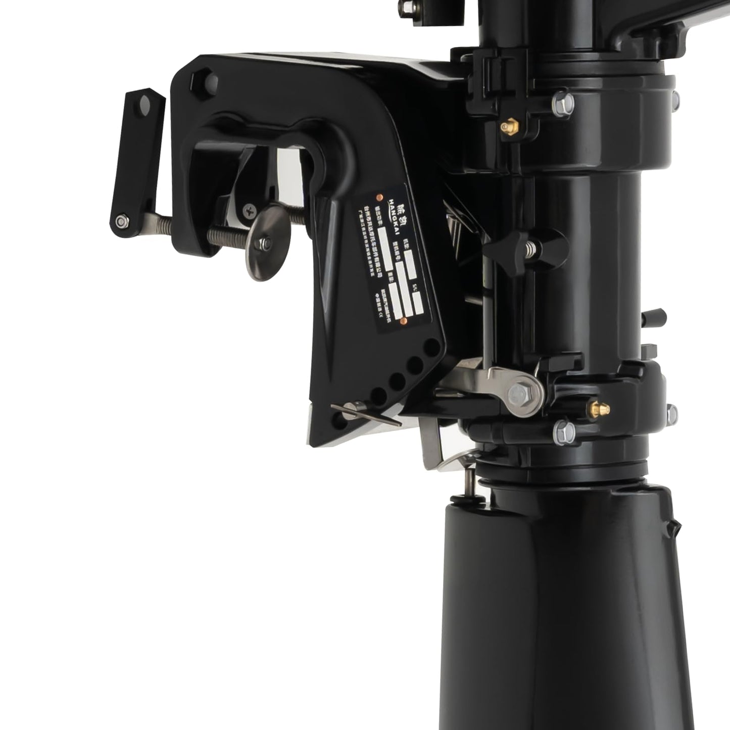 2-Stroke 3.5HP Outboard Motor, 49CC Gas Powered Fishing Marine Heavy Duty Boat Engine, Short Shaft Tiller Control Half Water-cooling Air-cooling CDI Ignition System for Inflatable Yachts Canoes Boat