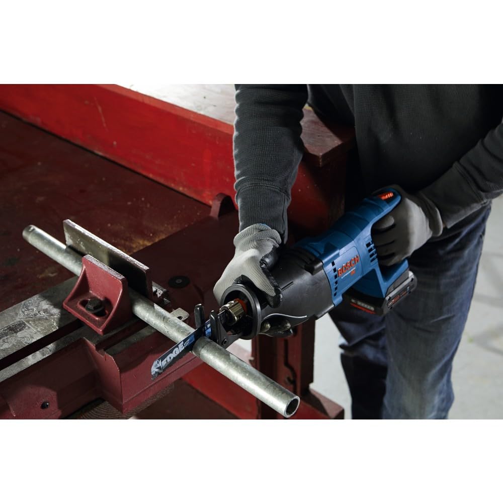 BOSCH GXL18V-501B25 18V 5-Tool Combo Kit with 2-In-1 Bit/Socket Impact Driver/Wrench, 1/2 In. Hammer Drill/Driver, Reciprocating Saw, Circular Saw, LED Worklight and (2) CORE18V 4 Ah Compact Batteries