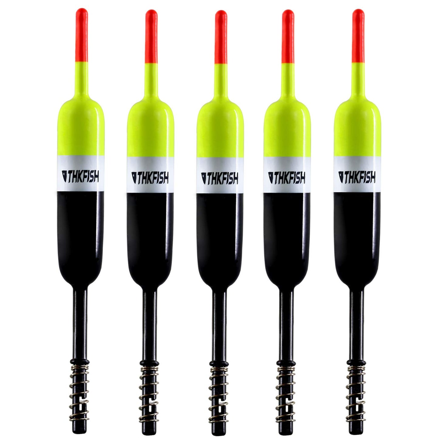 THKFISH Fishing Bobbers Fishing Floats and Bobbers Slip Bobbers for Fishing Balsa Floats Crappie Fishing Bobbers Fixed Bobber (1.5"X0.59"X5.4") (2.5"X0.59"X5.4")