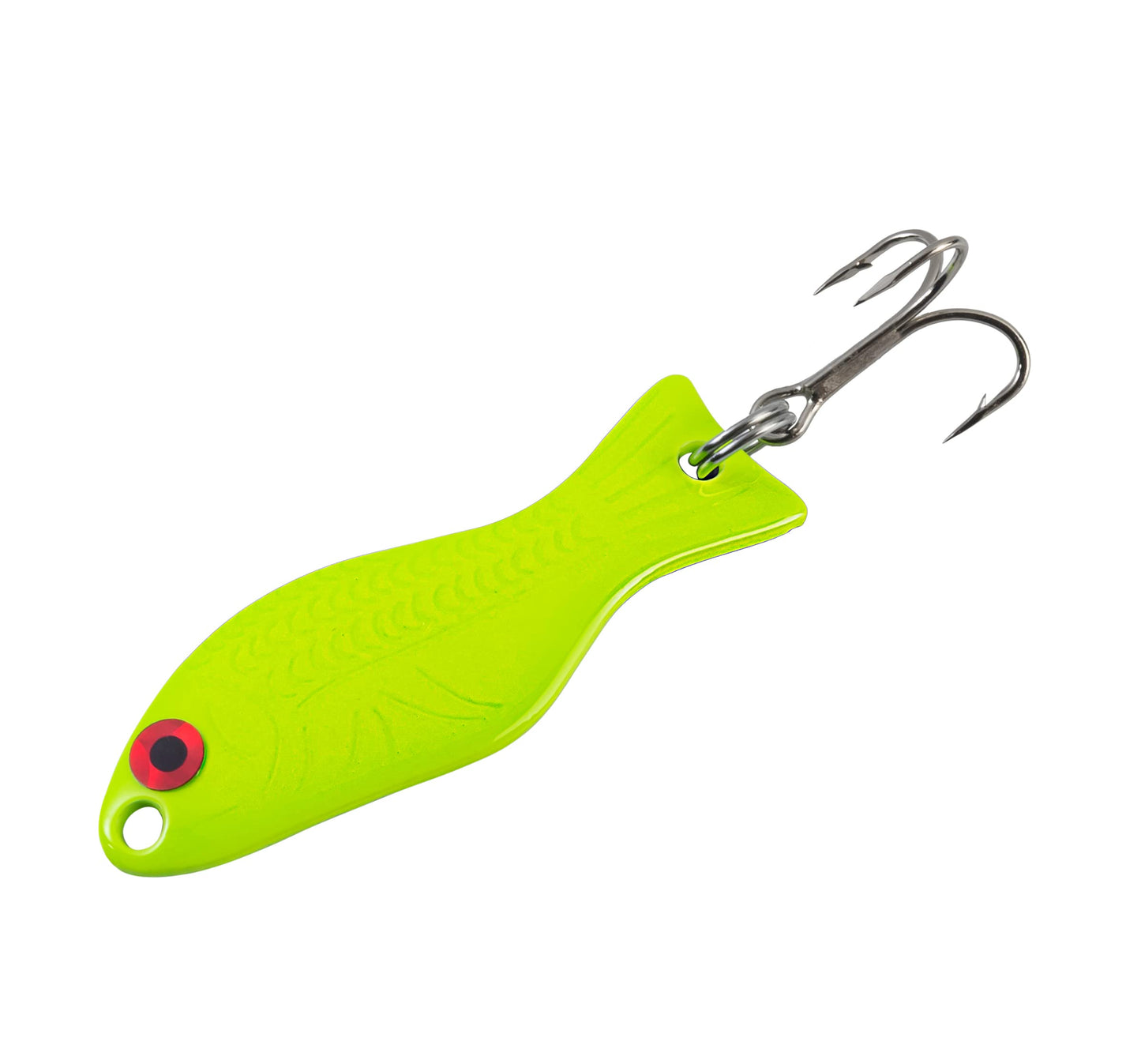 AL's Goldfish Lure Company, Rust Free Goldfish Freshwater Fishing Spoon, Treble Hook, Trout, Salmon, Bass, Walleye, Crappie, Panfish, and Pike. Sizes 3/16 oz., 1/4 oz. or 1/2 oz