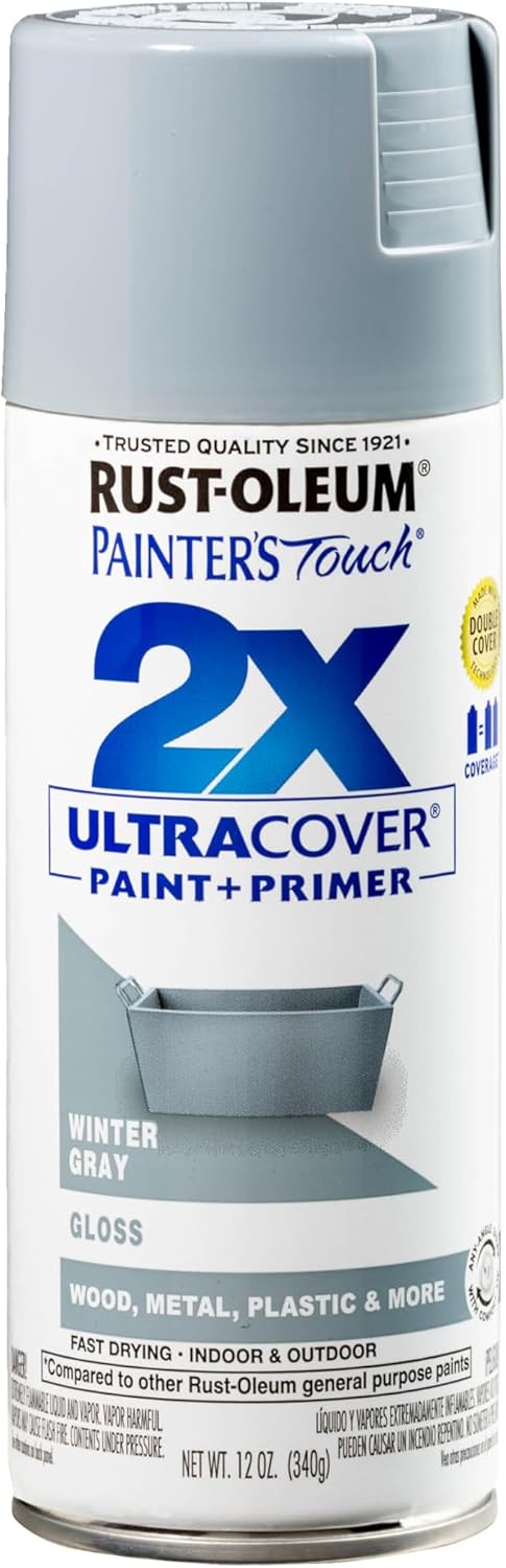 Rust-Oleum 331182 Painter's Touch 2X Ultra Cover Spray Paint, 12 oz, Ultra Matte Black
