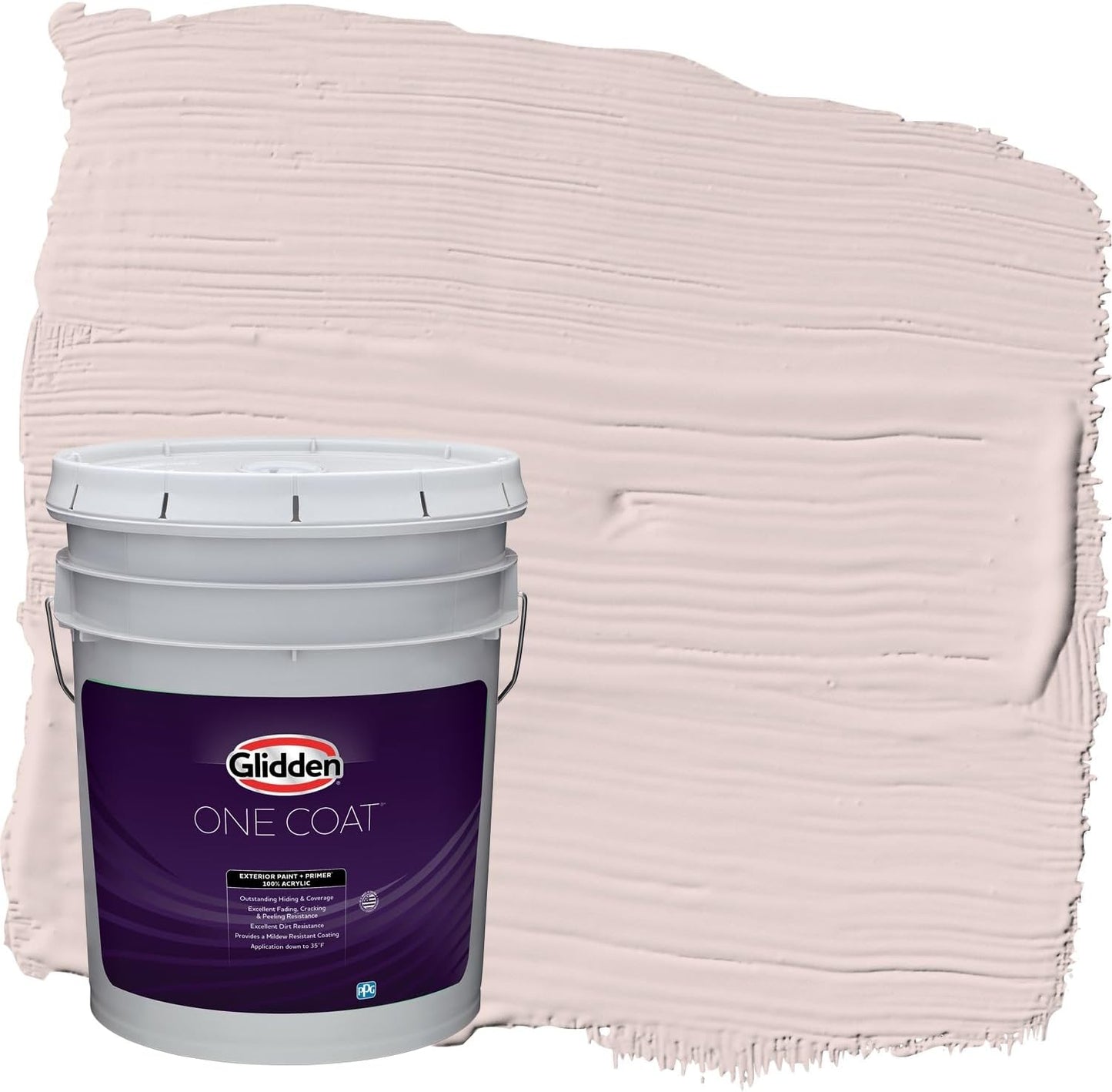 Glidden Exterior Paint + Primer: Pink/Ballet Slipper, One Coat, Semi-Gloss, 1-Gallon