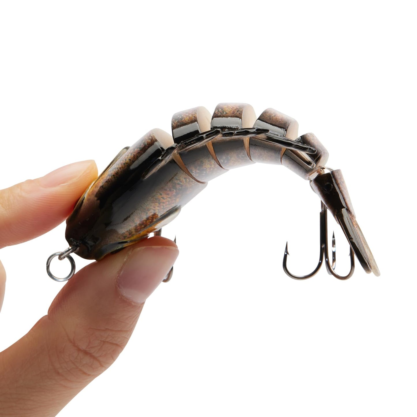 BASSDASH SwimPanfish Multi Jointed Panfish Bluegill Swimbaits Hard Topwater Bass Lures Fishing Lure Crank Saltwater 3.5in/0.85oz