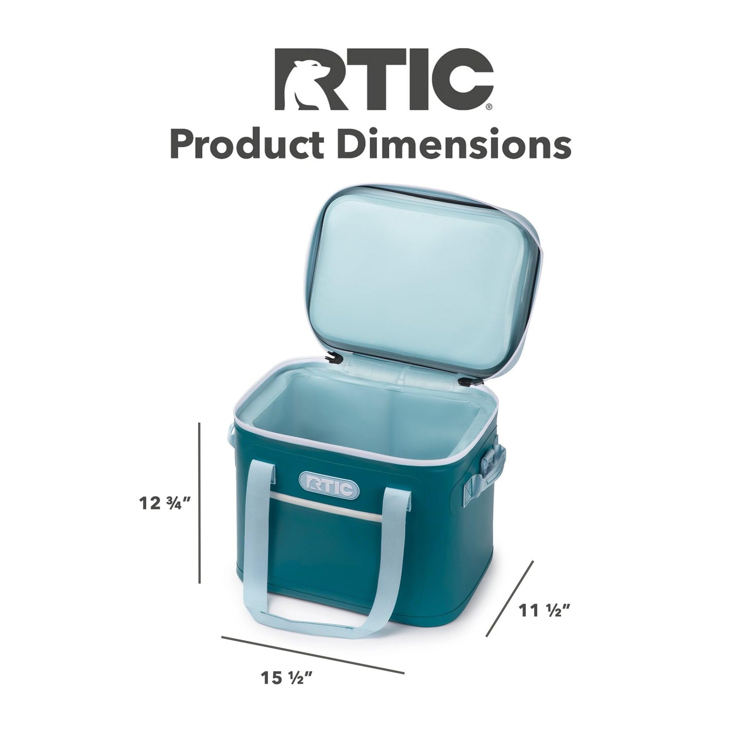 RTIC Ultra-Tough Soft Cooler 30 Can, Insulated Bag Portable Ice Chest Box for Lunch, Beach, Drink, Beverage, Travel, Camping, Picnic, Car, Trips, Floating Cooler Leak-Proof with Zipper