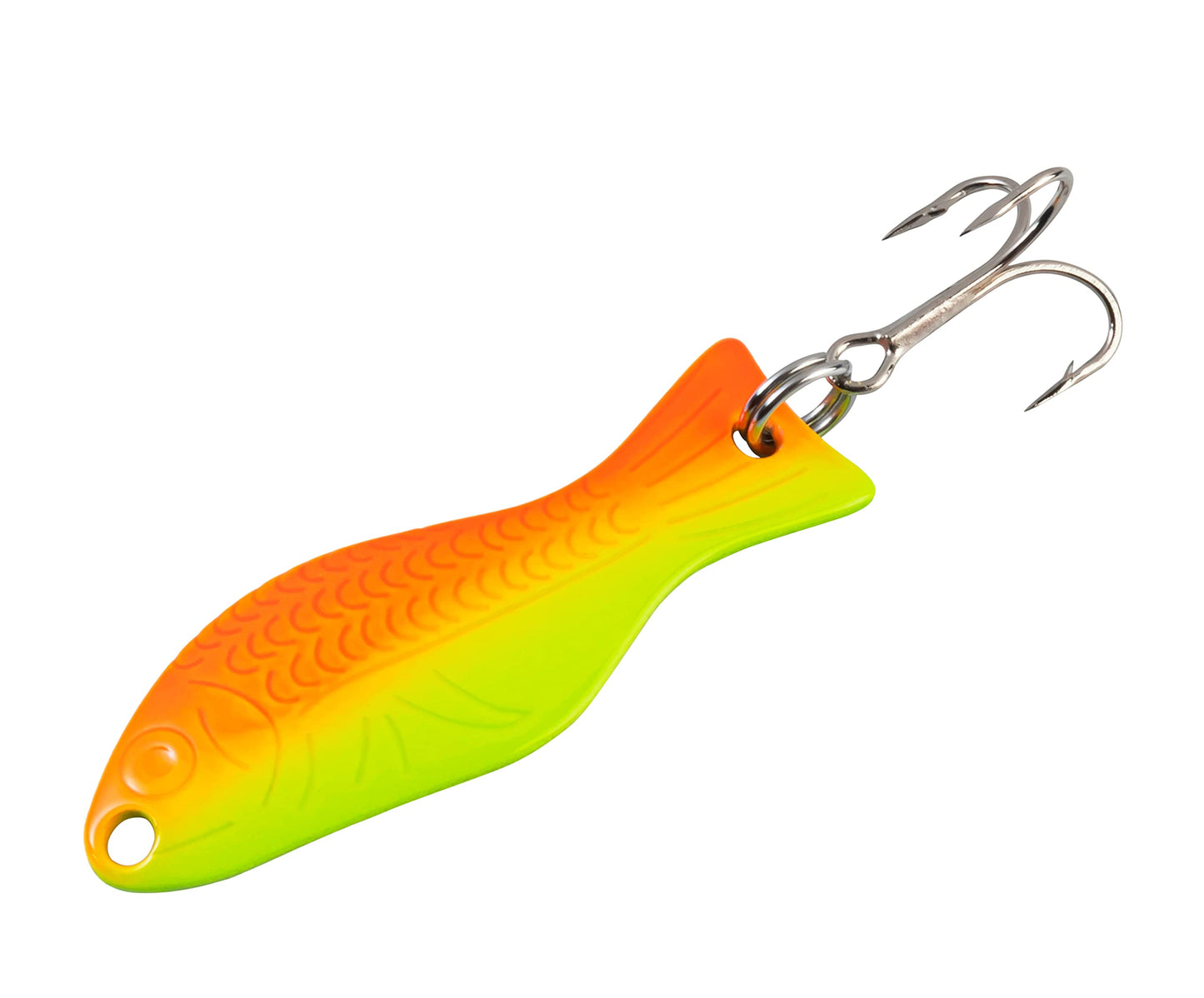 AL's Goldfish Lure Company, Rust Free Goldfish Freshwater Fishing Spoon, Treble Hook, Trout, Salmon, Bass, Walleye, Crappie, Panfish, and Pike. Sizes 3/16 oz., 1/4 oz. or 1/2 oz