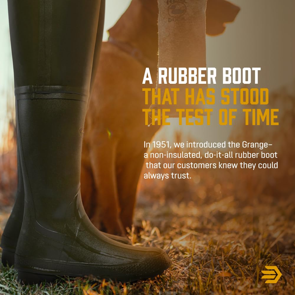 LaCrosse Grange 32" Rubber Boots for Men Featuring Waterproof Rubber, Slip-Resistant Design, Calf Harness, and Eva Footbed
