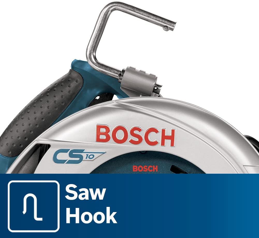 BOSCH CS10 15 Amp Circular Saw 7-1/4 Inch Blade 0-56 Degree Bevel Capacity, 120 Volt
