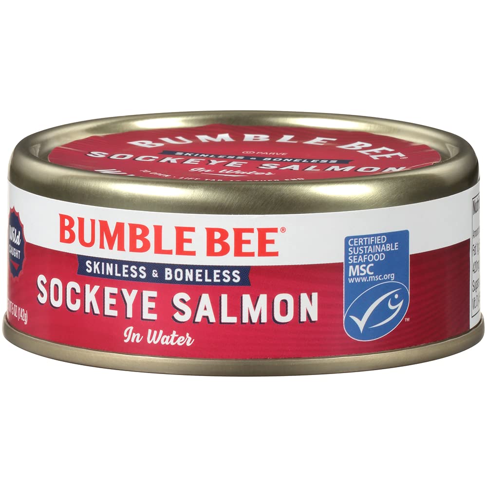Bumble Bee Smoke Flavored Red Coho Salmon Fillets in Oil, 3.75 oz (Pack of 1) - 19g Protein - Skinless, Boneless - Great for Snacks & Recipes - Gluten Free