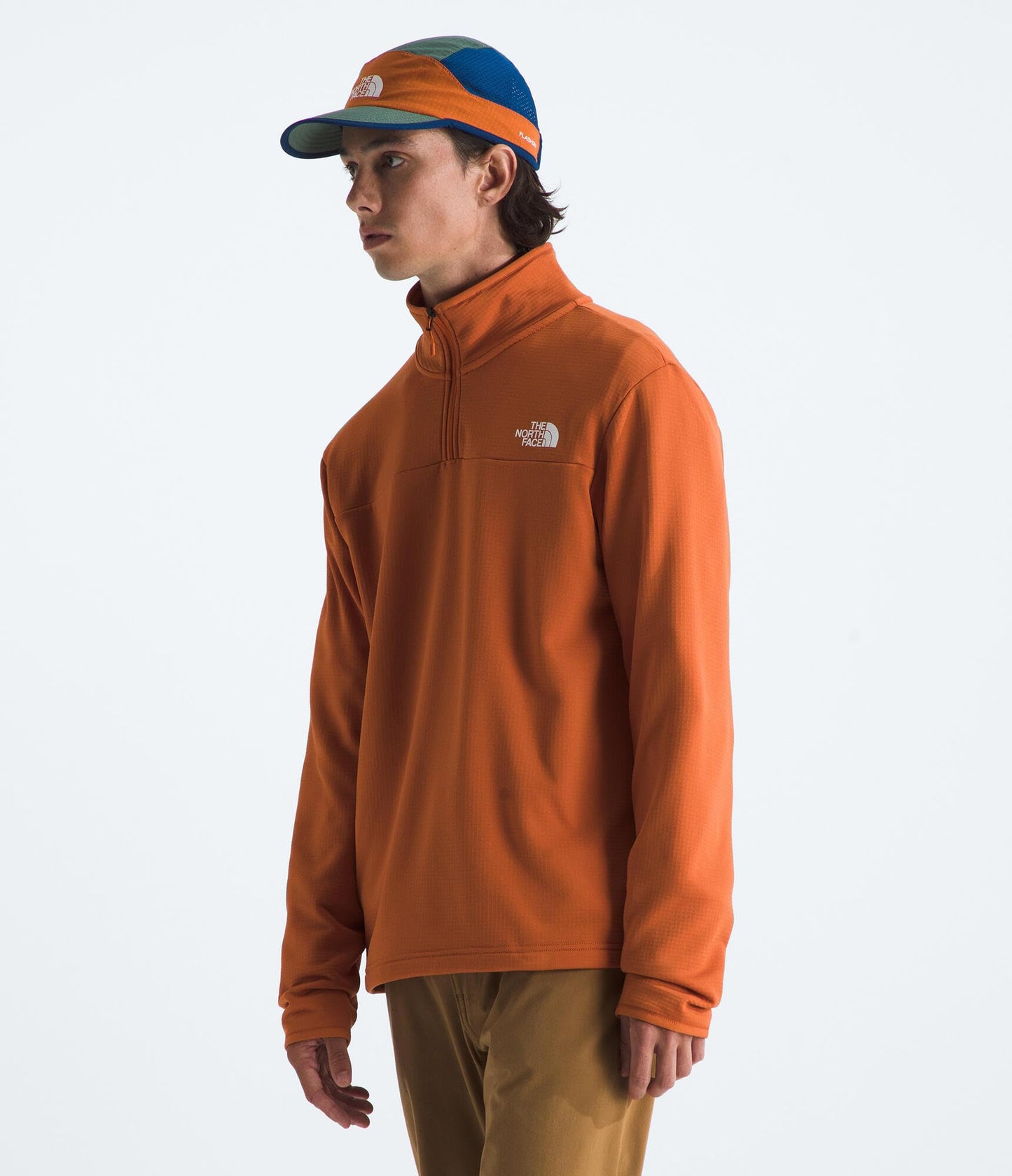 THE NORTH FACE Men's Cedar Trail Grid Fleece Quarter Zip Jacket | Cold Weather Top With Durable, Reinforced Bindings