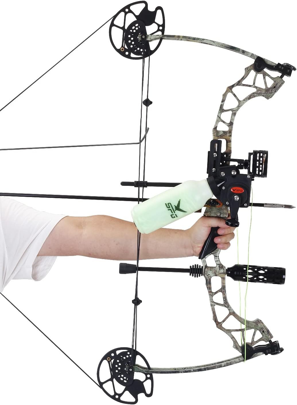 Archery Bowfishing Reel Hunting Bow Fishing Reel with 40m Fishing Rope for Compound and Recurve Bow
