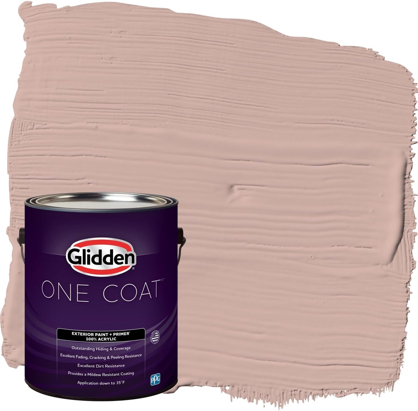 Glidden Exterior Paint + Primer: Pink/Ballet Slipper, One Coat, Semi-Gloss, 1-Gallon