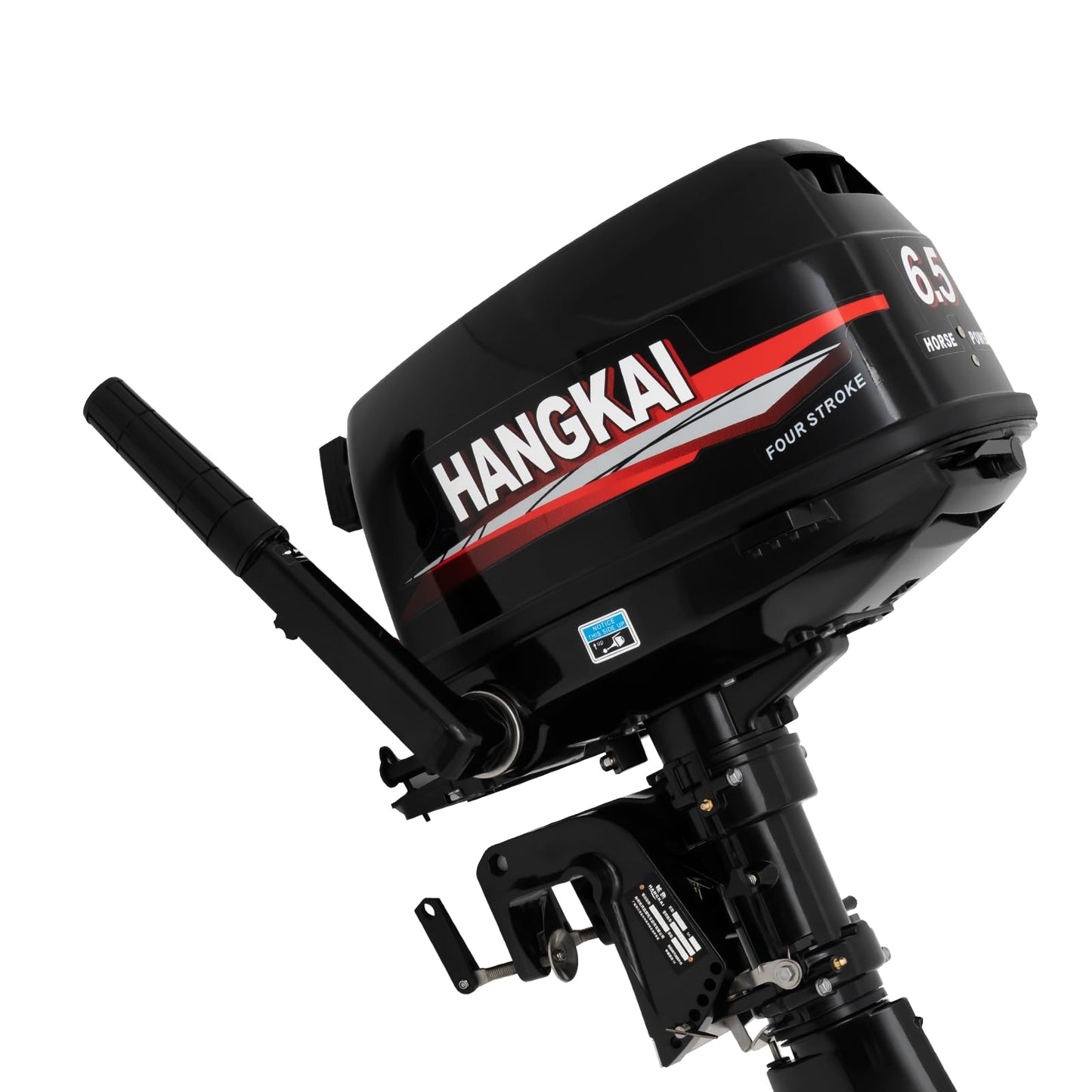 2-Stroke 3.5HP Outboard Motor, 49CC Gas Powered Fishing Marine Heavy Duty Boat Engine, Short Shaft Tiller Control Half Water-cooling Air-cooling CDI Ignition System for Inflatable Yachts Canoes Boat
