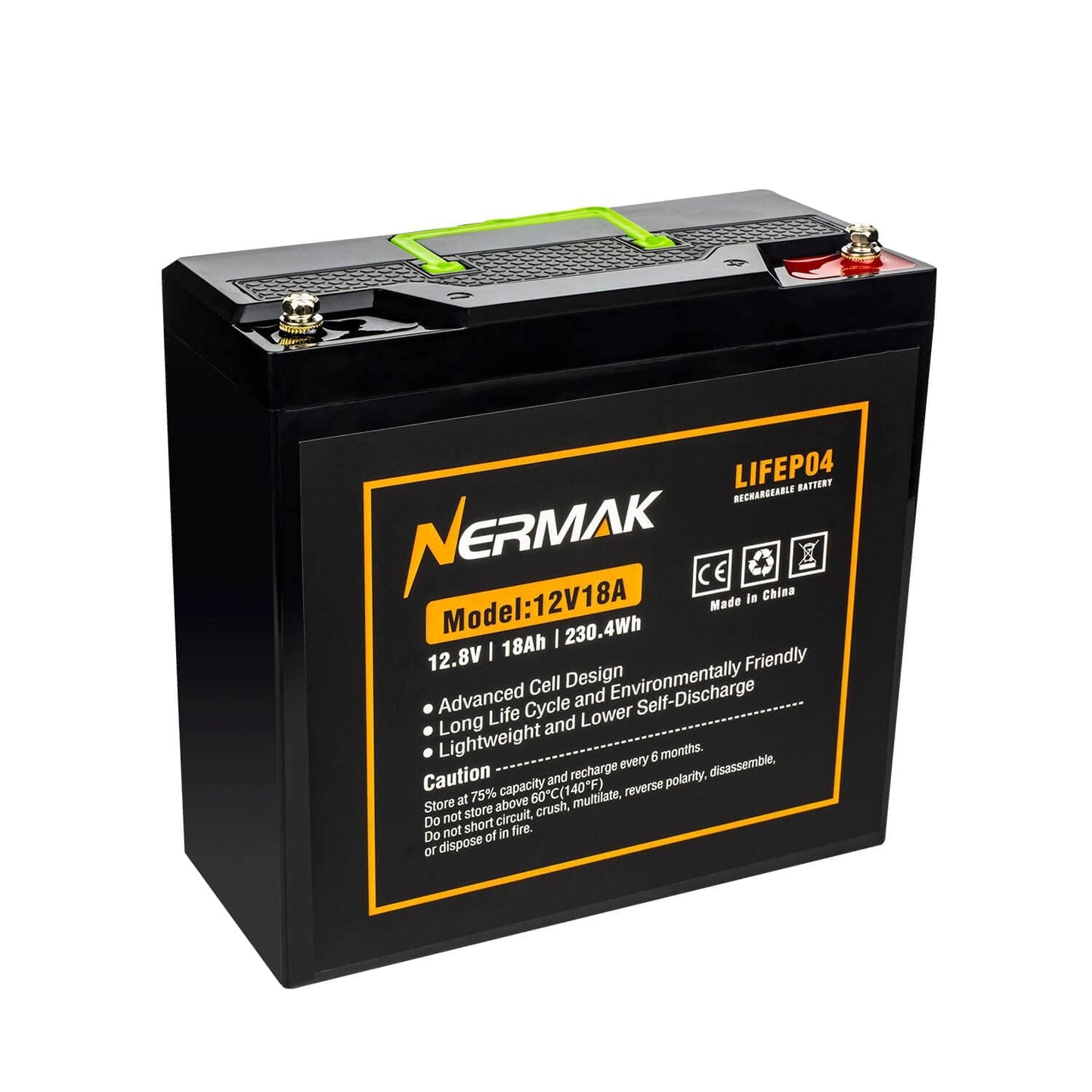 12V 10Ah Lithium LiFePO4 Deep Cycle Battery, 2000+ Cycles Rechargeable Battery for Solar/Wind Power, Small UPS, Lighting, Power Wheels, Fish Finder and More, Built-in 10A BMS