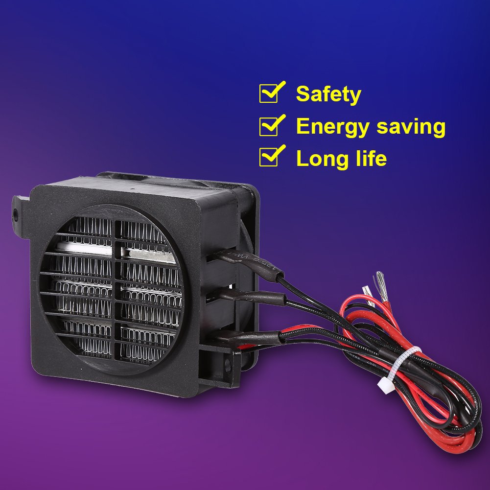 Fdit PTC Car Fan Air Heater for Small Room Space (12V 100W)
