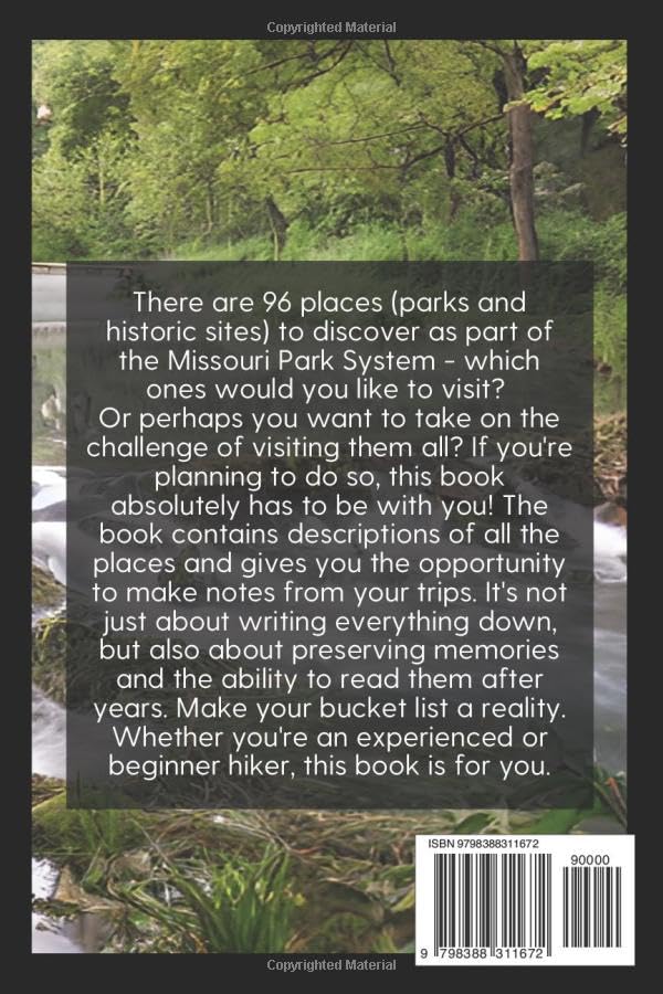 Missouri State Parks Bucket List: Travel Log & Memory Journal | America Passport & Stamp Book | Trip Planner & Outdoor Adventure Log List Guide