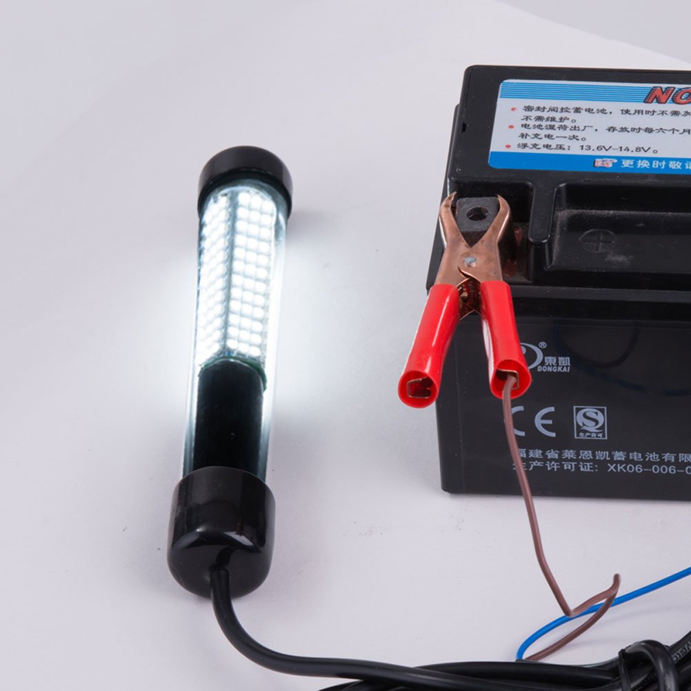 SAMDO IP68 12V LED Underwater Fishing Light 1080 Lumens Fish Attracting Light, Night Fishing Light 10.8W