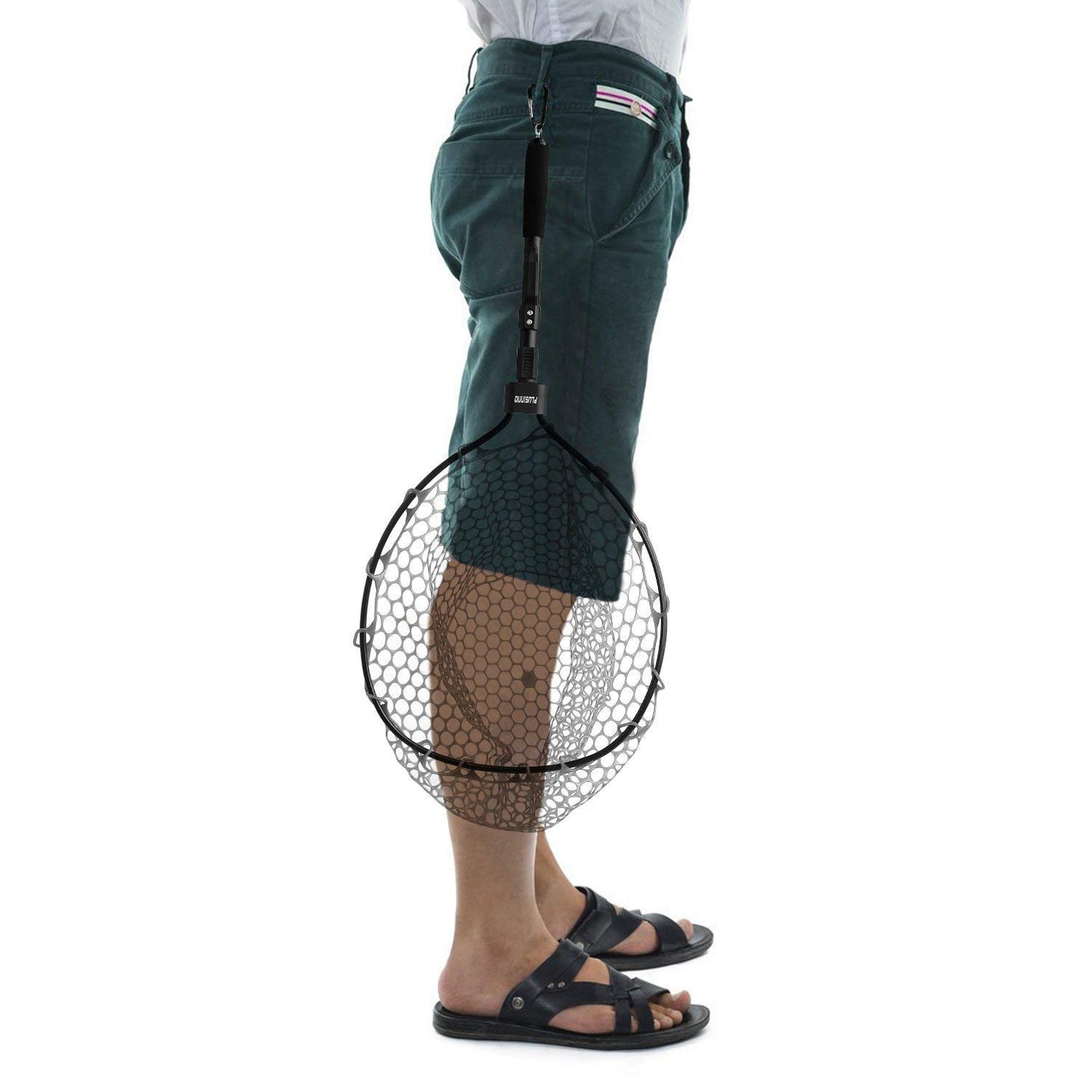 PLUSINNO Fly Fishing Net, Bass Trout Landing Net, Folding Fishing Nets Fresh Water, Safe Fish Catching or Releasing