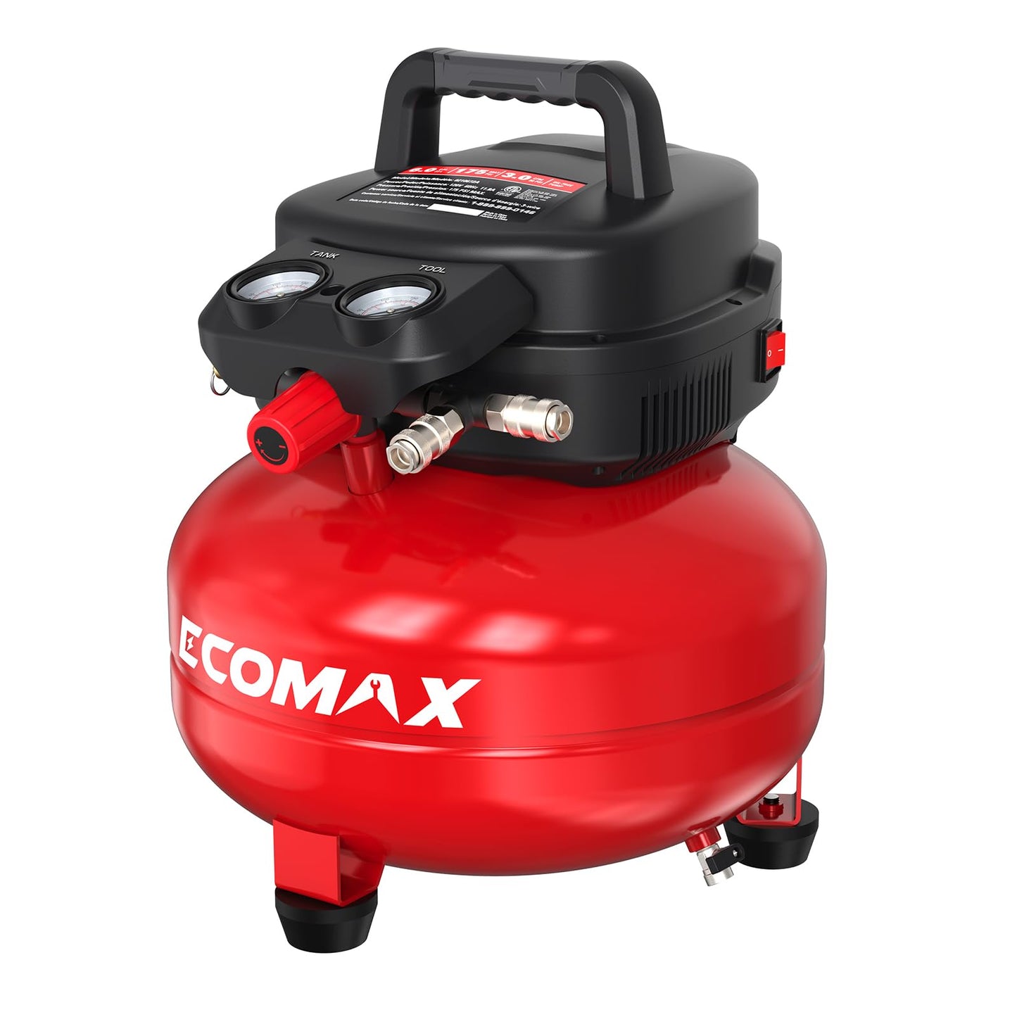 Air Compressor 6 Gallon 150 PSI Pancake Portable Oil-free Tank with 10 PCS Accessories Kit