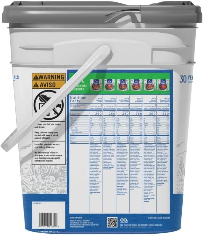 Mountain House Expedition Bucket | Freeze Dried Backpacking & Camping Food | 30 Servings, New! Classic Buccket