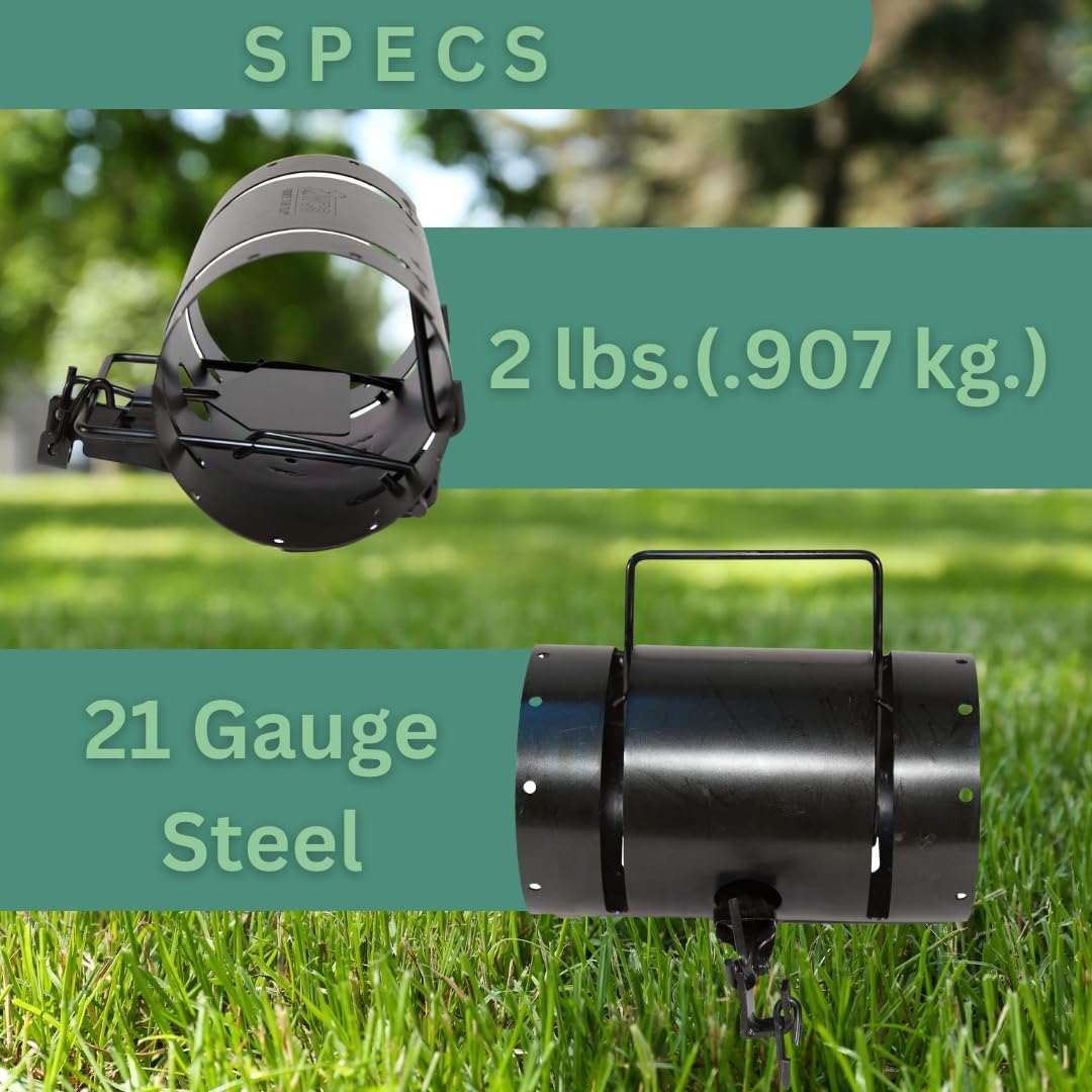 Shorty Tube Squirrel Trap –Compact Spring-Loaded Rodent Trap by Wildlife Control Supplies –Safe and Effective Pest Control for Commercial and Residential Use –Great for Backyards, Patios, and Gardens