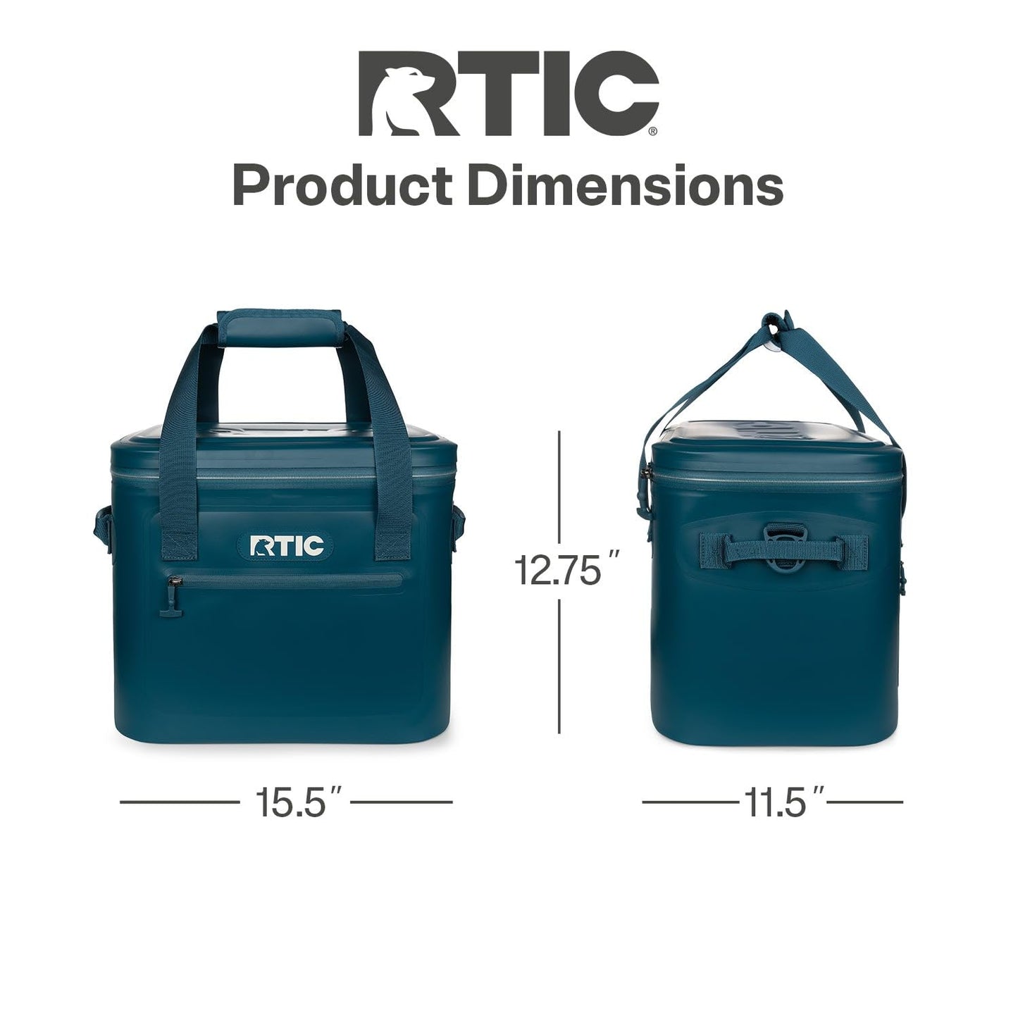 RTIC Ultra-Tough Soft Cooler 30 Can, Insulated Bag Portable Ice Chest Box for Lunch, Beach, Drink, Beverage, Travel, Camping, Picnic, Car, Trips, Floating Cooler Leak-Proof with Zipper