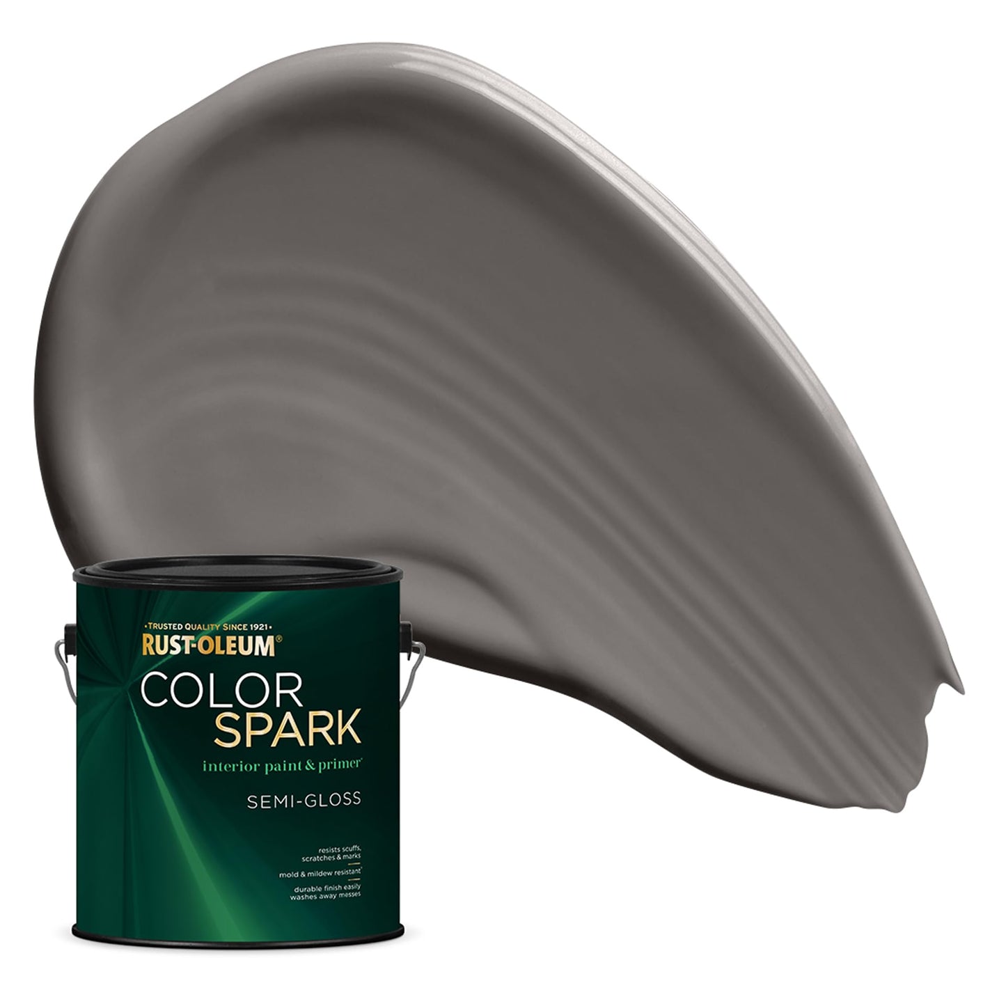 Rust-Oleum Color Spark Interior Paint and Primer in One, Eggshell, Black, 1 Gallon