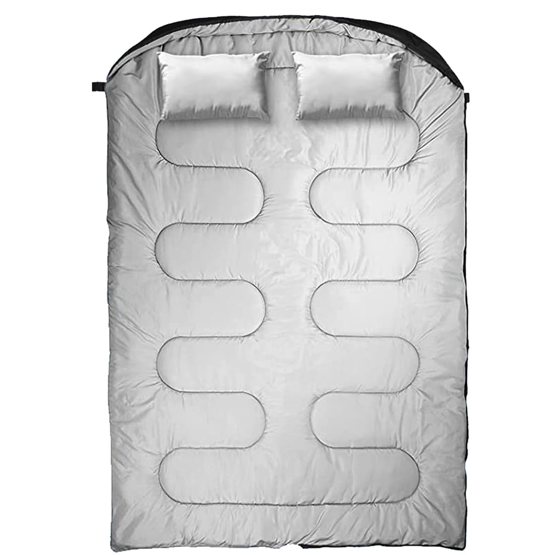 oaskys Double Sleeping Bag for Adults with 2 Pillows - Queen Size XL Waterproof Sleeping Bag for All Season Camping Hiking Backpacking 2 Person Sleeping Bags for Cold Weather & Warm